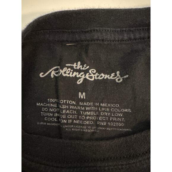 The Rolling Stones North American Tour 1975 T-Shirt Black Lips Logo Size M - Picture 8 of 8